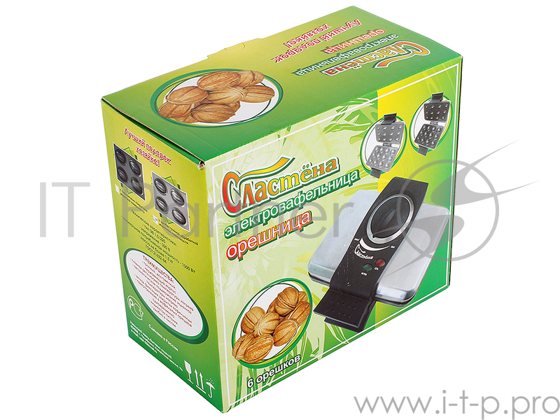 Вафельница Сластена - орешек ЭВ-1, 1000 Вт., дробеструйная обраб., цвет. упак. г. Челябинск