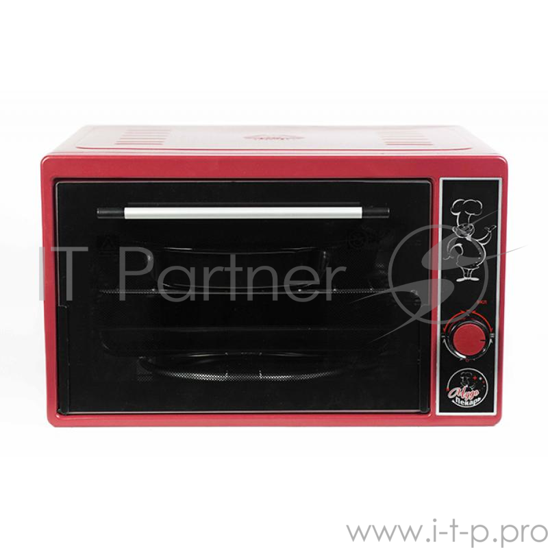 Жарочный шкаф ЧУДО ПЕКАРЬ ЭДБ-0121 (красная, 39 л, новый прочный корпус, толстый нержавеющий ТЭН повышенной мощности)