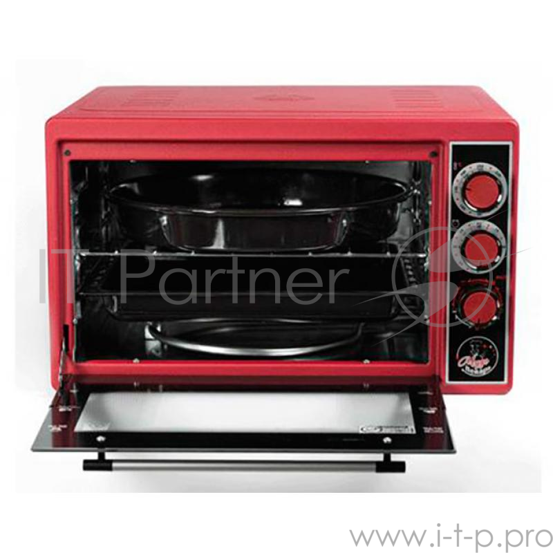 Жарочный шкаф ЧУДО ПЕКАРЬ ЭДБ-0124 (красн, 39 л, терморегулятор, таймер, гриль, новый прочный корпус, толстый нержавеющий ТЭН повышенной мощ)