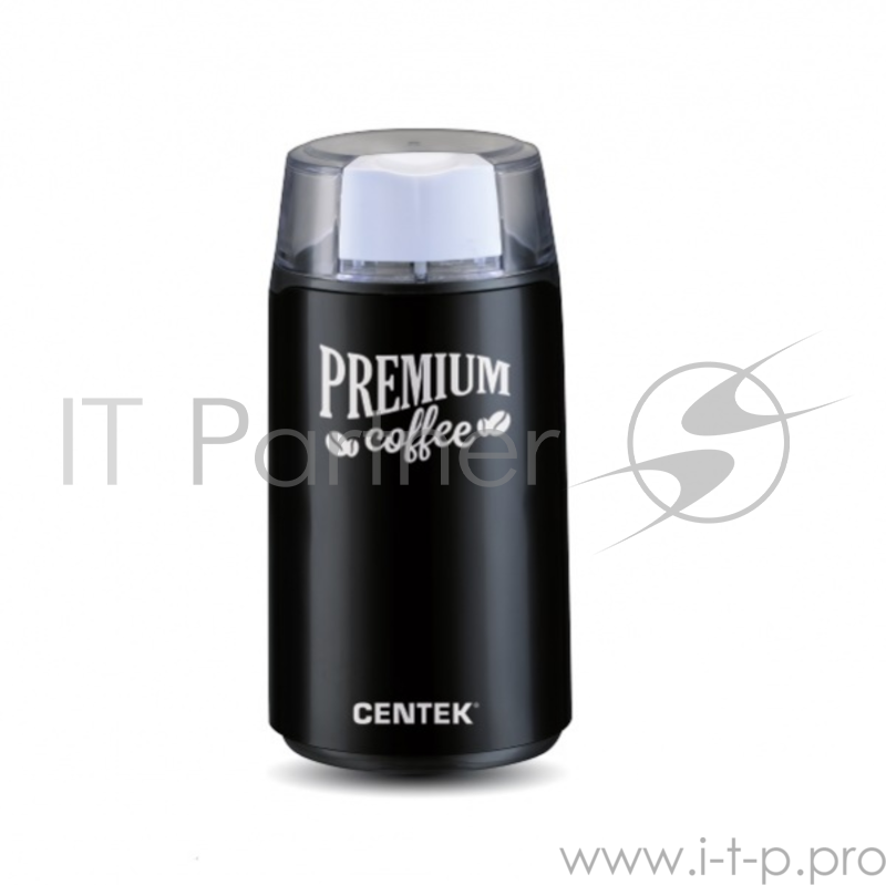 Кофемолка Centek CT-1360 Black (черн) 250Вт, 45 г, 5 ЧАШЕК АРОМАТНОГО КОФЕ, прозрачная крышка