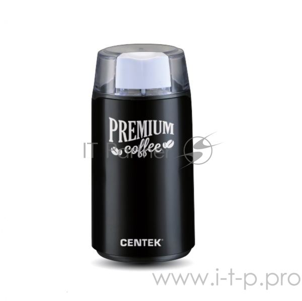 Кофемолка Centek CT-1360 Black (черн) 250Вт, 45 г, 5 ЧАШЕК АРОМАТНОГО КОФЕ, прозрачная крышка