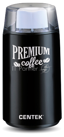 Кофемолка Centek CT-1360 Black (черн) 250Вт, 45 г, 5 ЧАШЕК АРОМАТНОГО КОФЕ, прозрачная крышка