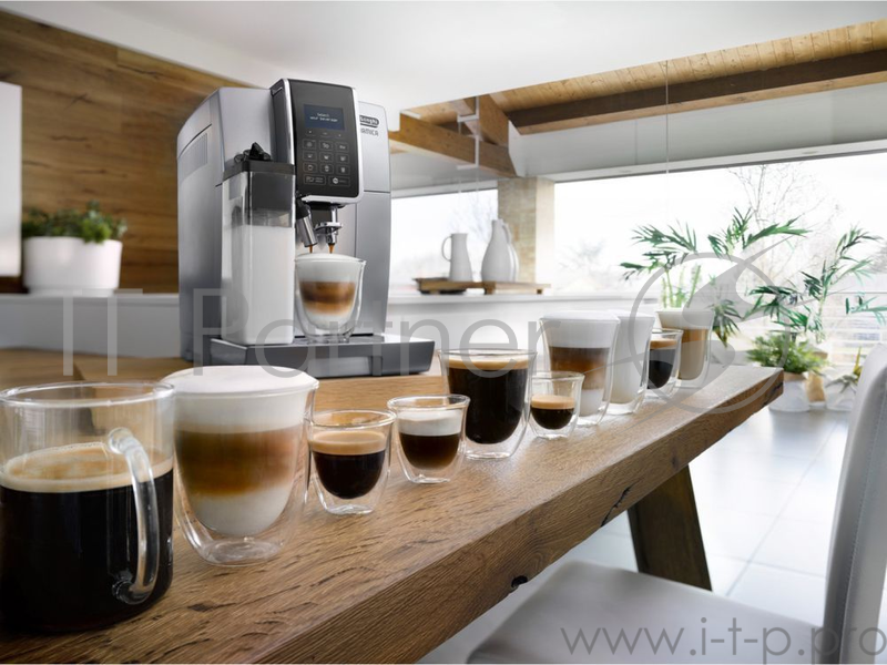 Кофемашина Delonghi Dinamica ECAM350.75.S 1450Вт серебристый
