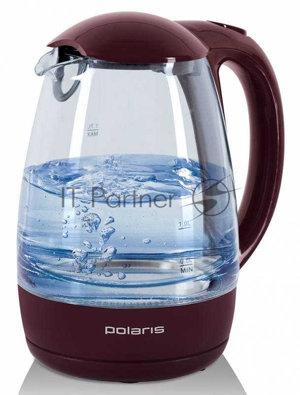 Чайник POLARIS PWK1768CGL черный, 1,7 л, 2200 Вт, стекло