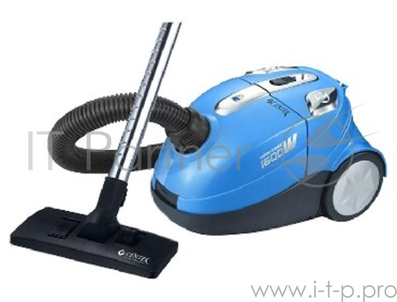 Пылесос Centek CT-2508 (синий/хром) 1600/320Вт, тканевый мешок, телескопическая трубка