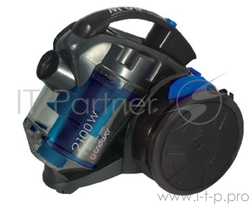 Пылесос Endever Skyclean VC-520 без мешка, циклон, 2100 Вт, 360 Вт мощность всасывания, HEPA-фильтр, фильтр мульти-циклон, прозрачный пылесборник 3л