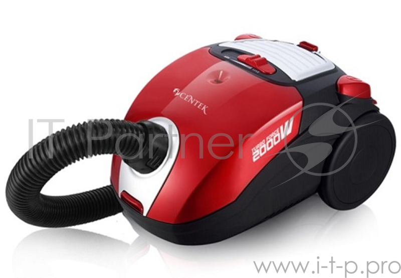 Пылесос Centek CT-2511 (красн) 2000/400Вт, тканевый мешок, телескоп. трубка