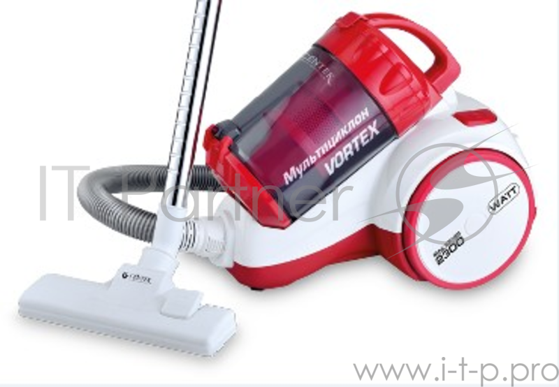 Пылесос Centek CT-2524 белый/красный