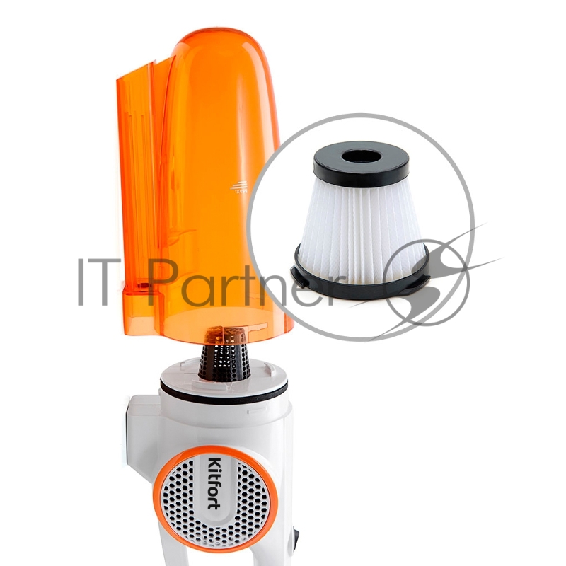 Пылесос ручной Kitfort КТ-523-1 600Вт белый/оранжевый