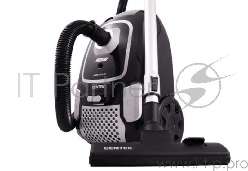 Пылесос Centek CT-2519 (черн/хром) 2500/500Вт, регулятор мощности, тканевый мешок, телескоп. трубка