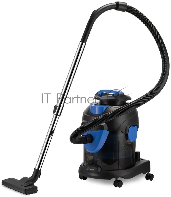 Пылесос KITFORT КТ-521-2 серо-синий (ШxГxВ) 22x30x66.5 cм.Тип вертикальный, уборка сухая, аккумуляторный. Количество аккумуляторов 1, время работы от аккумулятора до 20 мин, время зарядки 300 мин. Потребляемая мощность 170 Вт. Пылесборник без мешка (