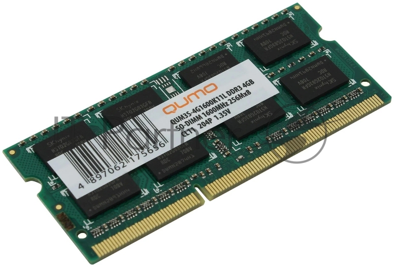 Модуль памяти QUMO DDR3 SODIMM 4GB QUM3S-4G1600K11L {PC3-12800, 1600MHz}