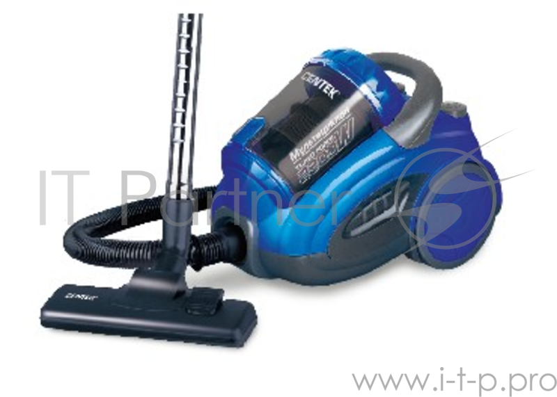 Пылесос Centek CT-2520 циклон (серый/синий), 2200/400Вт, телескоп трубка, мягкий пуск (1)