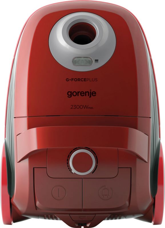 Пылесос Gorenje VC2321GPLRCY Максимальная потребляемая мощность: 2300Вт, Мощность всасывания: 470 Вт, Объем мешка для пыли: 3 л, Цвет: красный, Уровень шума <65ДБ (Очень тихая работа), Универсальная щетка с увеличенной площадью всасывания, Активный