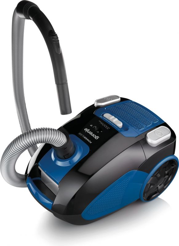 Пылесос Gorenje VC2021PSBKBU Максимальная потребляемая мощность: 2000Вт, Мощность всасывания: 390 Вт, Объем мешка для пыли: 3 л, Цвет: Черный, Слайдерный переключатель мощности, Тип трубки: Телескопическая трубка, Материал трубки: Металлическая трубк