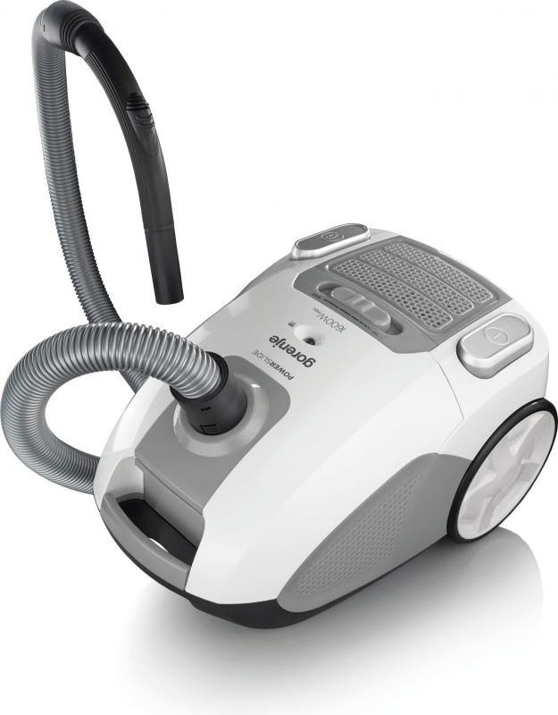 Пылесос Gorenje VC1621PSWS Максимальная потребляемая мощность: 1600Вт, Мощность всасывания: 330 Вт, Объем мешка для пыли: 3 л, Цвет: Белый, Слайдерный переключатель мощности, Тип трубки: Составная трубка, Материал трубки: Металлическая трубка, Длина
