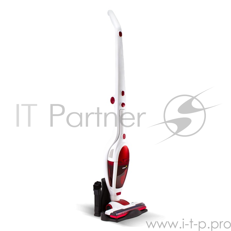 Пылесос UNIT UVC-5230, вертикальный, 150Вт, аккумулятор Li-ion, 21.6V, 2200mAh, турбо-щетка, Циклон, HEPA фильтр, Цвет: Белый с красным