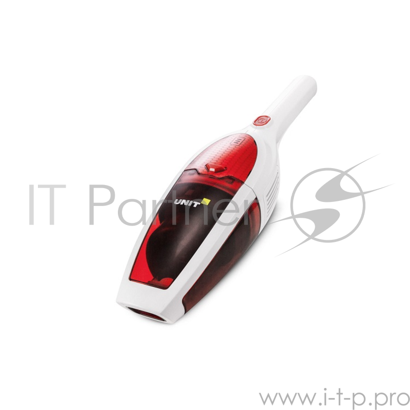 Пылесос UNIT UVC-5230, вертикальный, 150Вт, аккумулятор Li-ion, 21.6V, 2200mAh, турбо-щетка, Циклон, HEPA фильтр, Цвет: Белый с красным