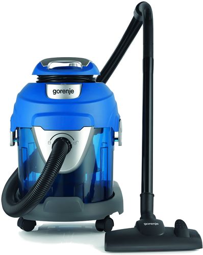 Пылесос Gorenje VC1601BUWD Макс. мощность двигателя: 1,600 Вт Контейнер и мешок Сухая, влажная уборка Функция выдува воздуха Количество насадок: 1 Универсальная щетка Поток воздуха: 36 л/с Объем контейнера для пыли: 10 л Объем мешка для пыли