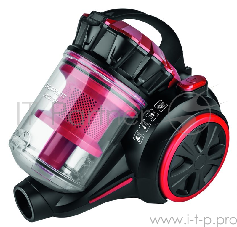 Пылесос Scarlett SC-VC80C330 сухая уборка фильтр тонкой очистки индикатор заполнения пылесборника потребляемая мощность 2200 Вторанжевый