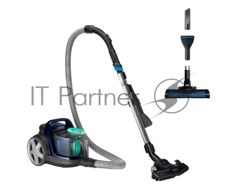 Пылесос Philips PowerPro Active FC9573/01 1900Вт черный/синий