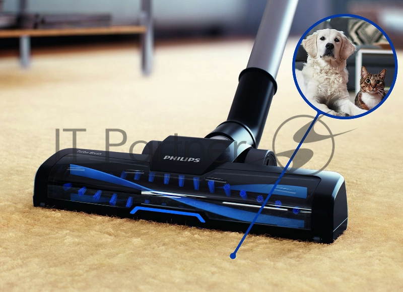 Пылесос Philips PowerPro Active FC9573/01 1900Вт черный/синий