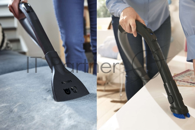 Пылесос Philips PowerPro Active FC9573/01 1900Вт черный/синий