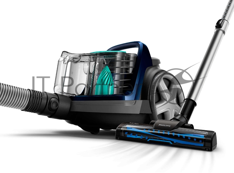 Пылесос Philips PowerPro Active FC9573/01 1900Вт черный/синий