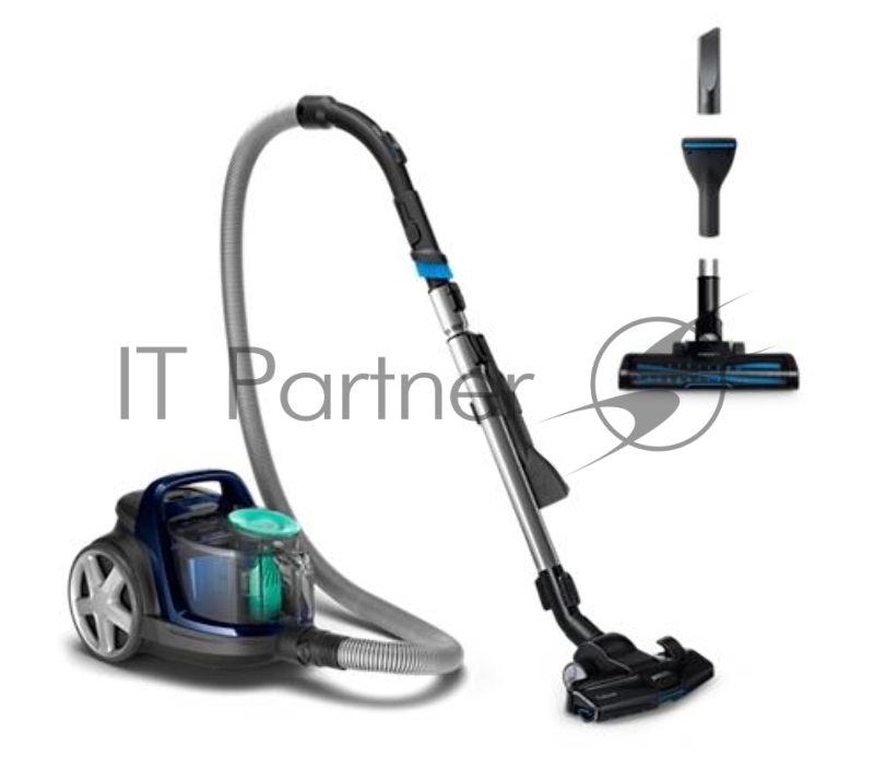 Пылесос Philips PowerPro Active FC9573/01 1900Вт черный/синий