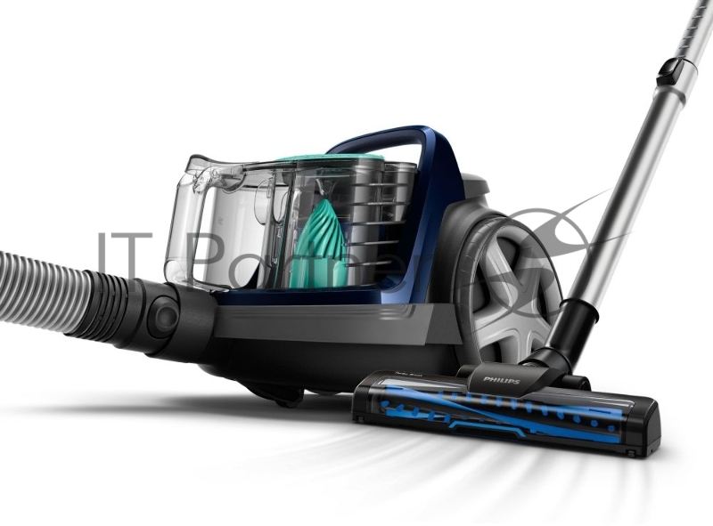 Пылесос Philips PowerPro Active FC9573/01 1900Вт черный/синий