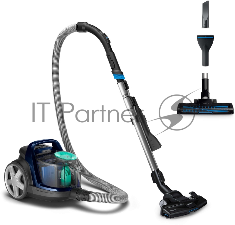 Пылесос Philips PowerPro Active FC9573/01 1900Вт черный/синий