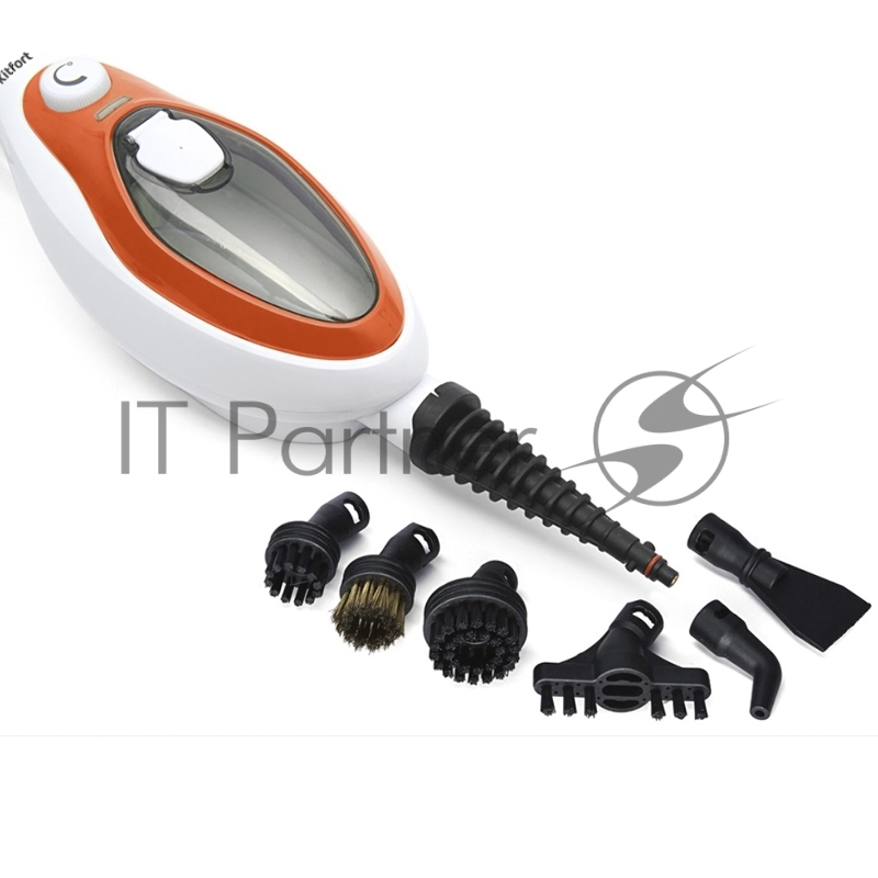 Швабра паровая Kitfort KT-1004-3 1500Вт оранжевый/белый