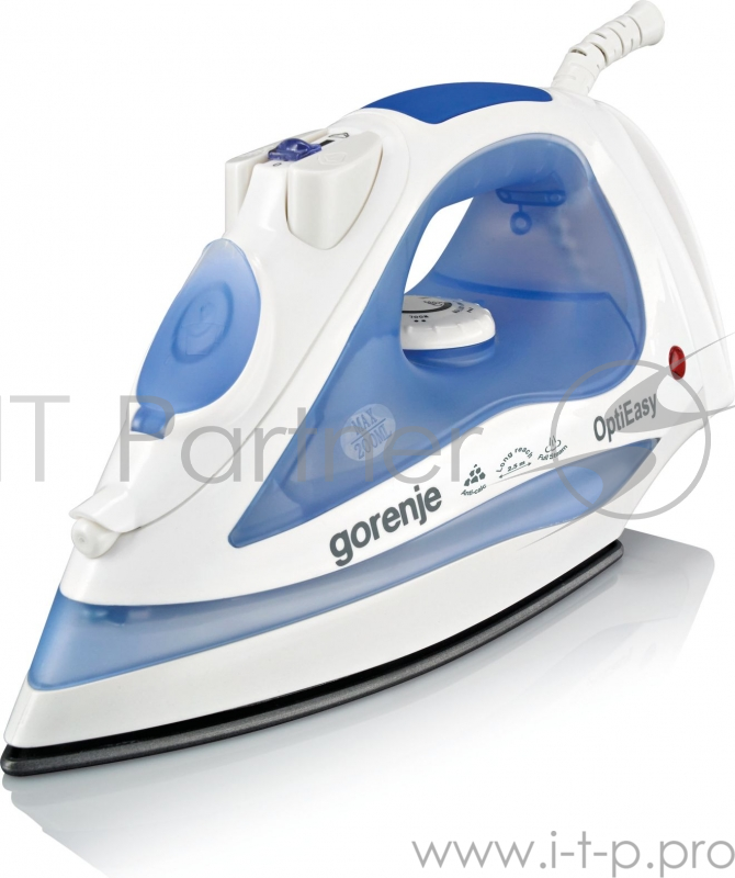 Утюг Gorenje SIH1800BT, материал подошвы: металл с антипригарным тефлоновым покрытием (ПФТЭ) , Наименование подошвы: SILK GLADE , Мощность, Вт: 1800 , Постоянная подача пара, г/мин: 0-17 , Паровой удар, г/мин: 40 , Объём резервуара для воды, мл: 200