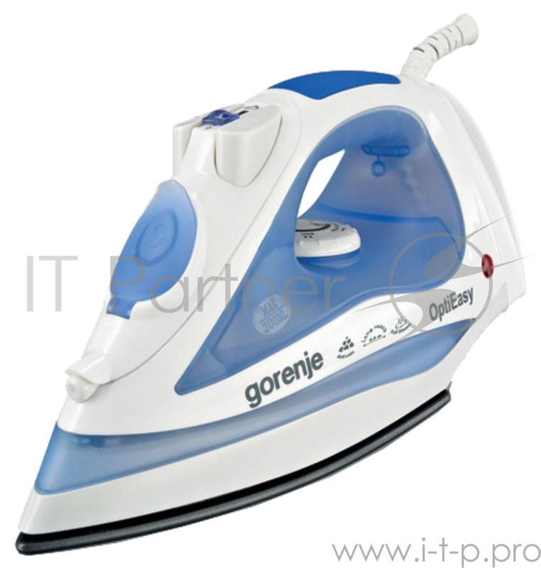 Утюг Gorenje SIH1800BT, материал подошвы: металл с антипригарным тефлоновым покрытием (ПФТЭ) , Наименование подошвы: SILK GLADE , Мощность, Вт: 1800 , Постоянная подача пара, г/мин: 0-17 , Паровой удар, г/мин: 40 , Объём резервуара для воды, мл: 200