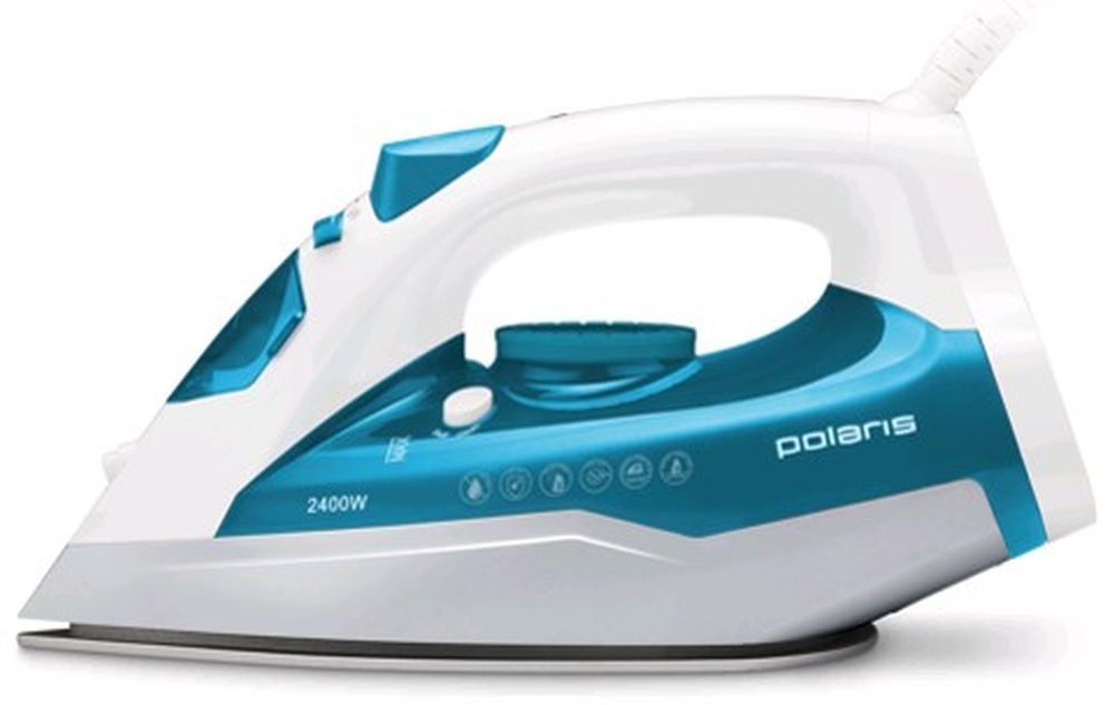 Утюг Polaris PIR 2442AK 3m 2400Вт голубой/белый