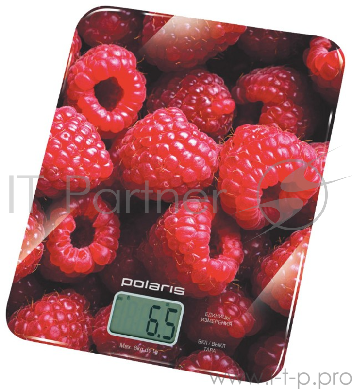 Весы кухонные электронные Polaris PKS0832DG макс.вес:8кг красный