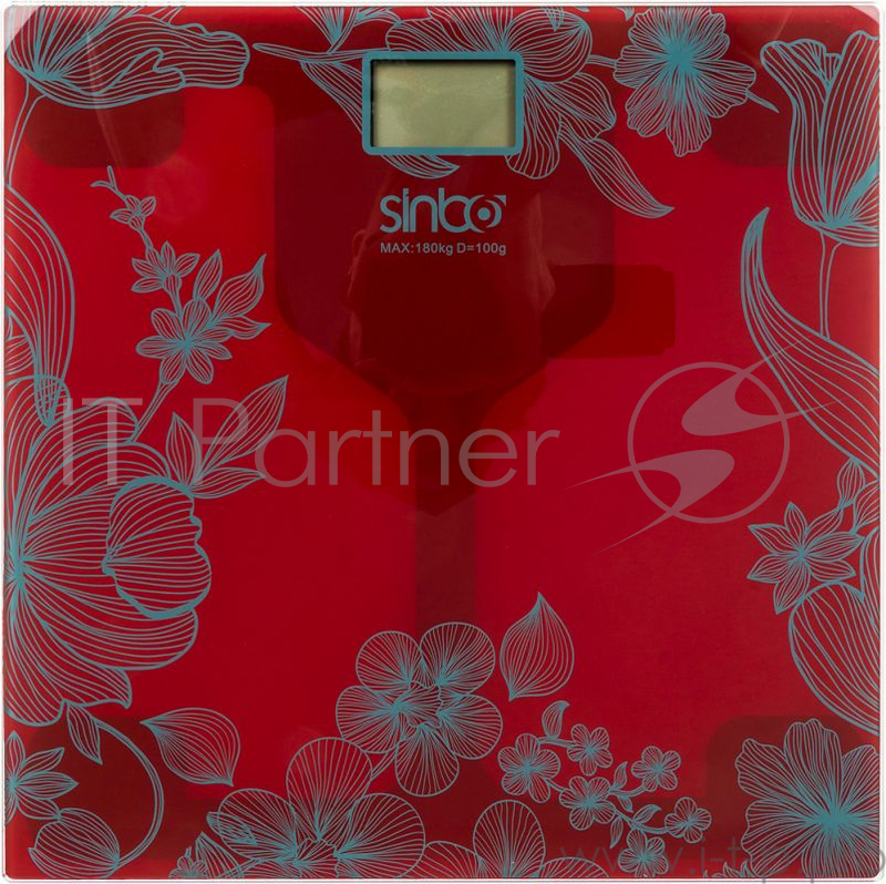Весы напольные электронные Sinbo SBS 4429 макс.180кг красный