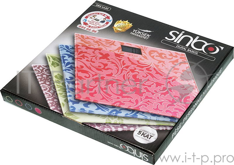 Весы напольные электронные Sinbo SBS 4430 макс.150кг пурпурный