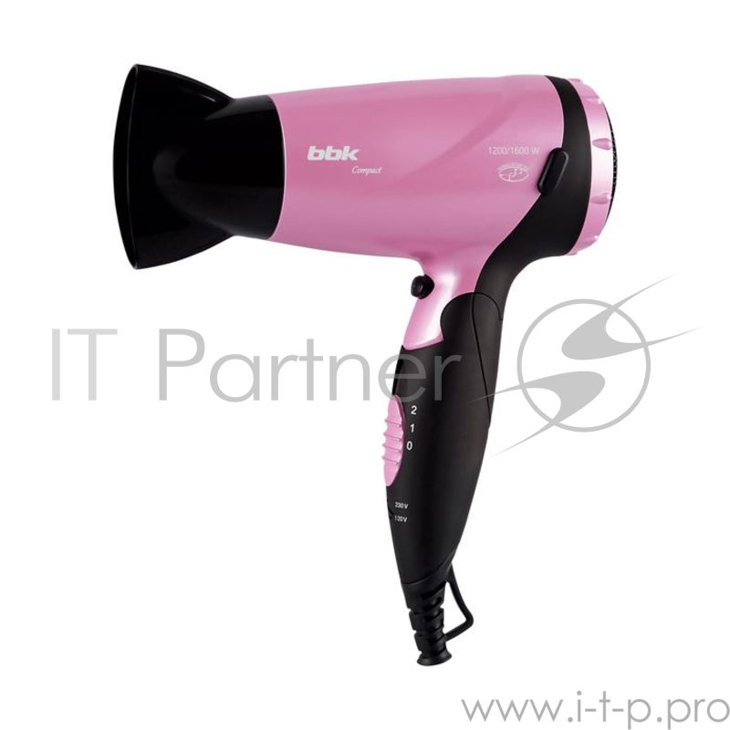 Фен BBK BHD1603i 1600Вт коричневый/розовый