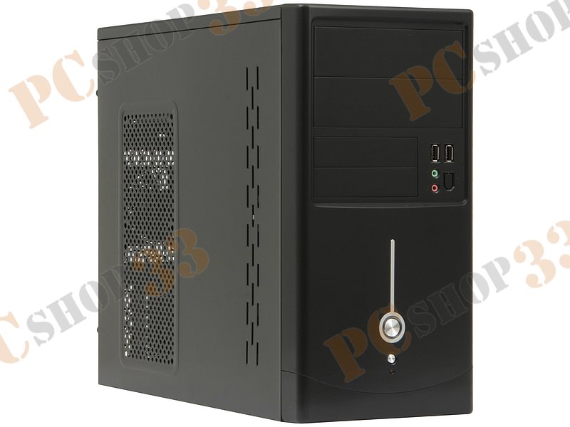 Корпус Foxline FL-507-FZ450R { mATX , 450W, 2xUSB, Black, 8cm. fan on the rear, 12 cm fan PSU, power cord}