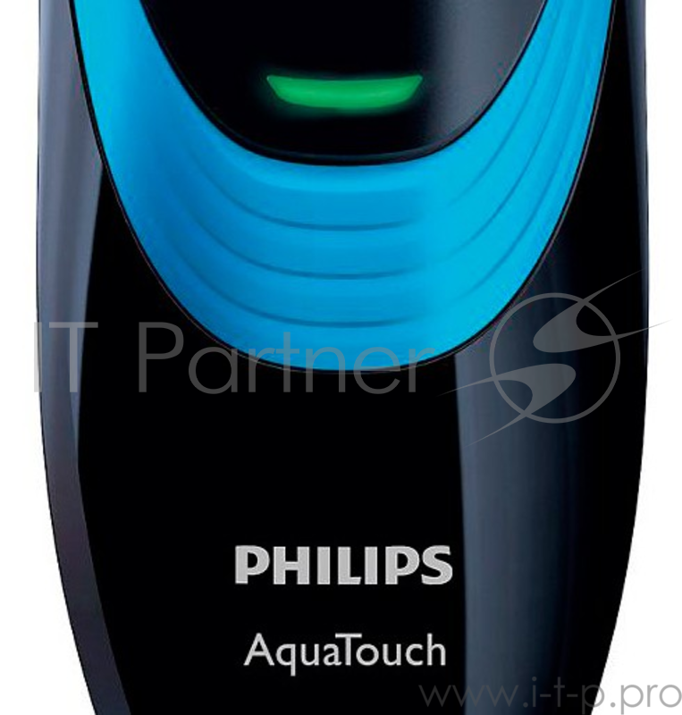Бритва роторная Philips AT750 реж.эл.:3 питан.:аккум. черный/синий
