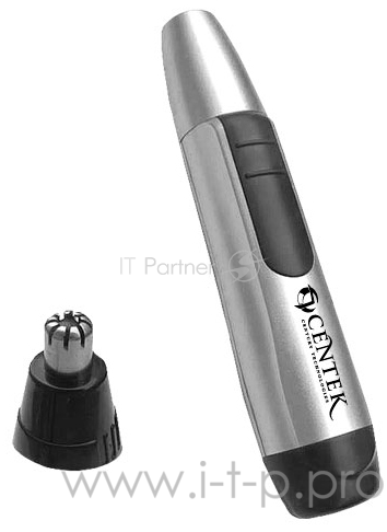 Триммер Centek CT-2180 (серый/черный) для носа и ушей, питание 1хАА (в комплекте не поставляются)