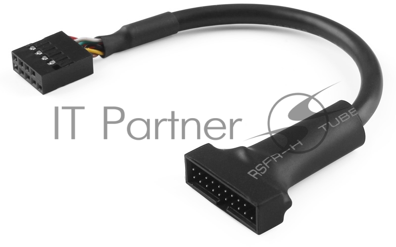 Переходник Greenconnect Адаптер переходник 0.15m для материнской платы 8 pin USB 2.0 / 19 pin USB 3.0 (GCR-U2U3)