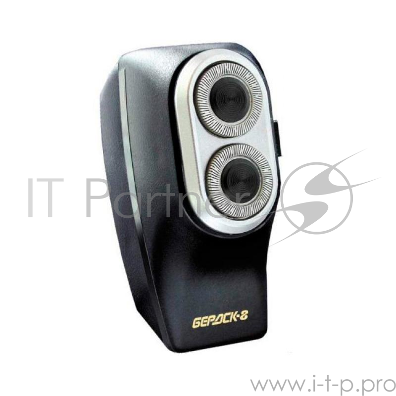 Бердск 8, Бритва от сети, роторная, 2 плавающие головки, 3700об/мин, триммер, дорожный чехол, самозатачивающиеся ножи, откидной бреющий блок