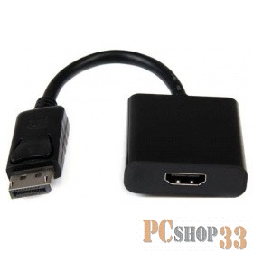 Переходник ORIENT Кабель-адаптер C306, DisplayPort M - HDMI F, длина 0.2 метра, черный (30306)