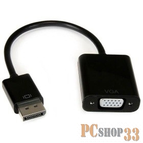 Переходник ORIENT Кабель-адаптер C308, DisplayPort M - VGA 15F, длина 0.2 метра, черный (30308)