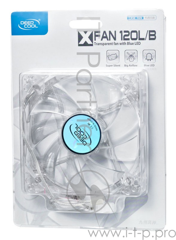 Вентилятор Deepcool XFAN 120L/B 3-pin 4-pin (Molex)26dB 118gr LED Ret