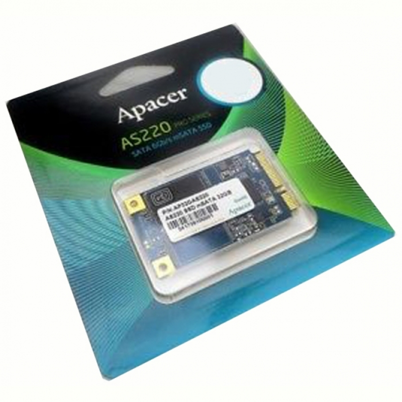 mSATA 120GB Apacer AST220 Client SSD AP120GAST220-1 SATA 6Gb/s, 500/470, IOPS 65/82K, MTBF 1.5M, 3D TLC, 32MB, 70TBW, 0.532DWPD, RTL