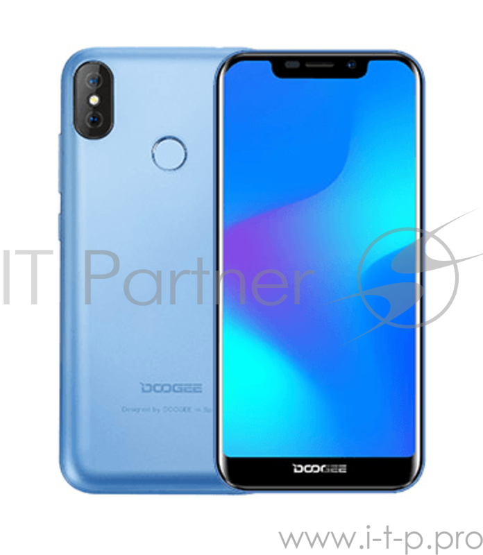 Смартфон Doogee X70 Blue, 5.5'' 19:9 540x1132, 1.3GHz, 4 Core, 2GB RAM, 16GB, up to 128GB flash, 5Mpix+8Mpix/5Mpix, 2 Sim, 2G, 3G, BT, Wi-Fi, GPS, Micro-USB, 4000mAh, Android 8.1, 167g, 144x68.8x11.1