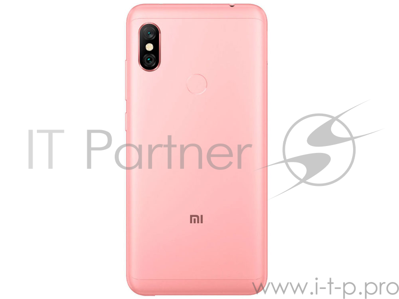 Смартфон Xiaomi Redmi Note 6 Pro Rose Gold (M1806E7TG), 6.26'' 19:9 2280x1080, 1.8GHz, 8 Core, 3GB RAM, 32GB, up to 256GB flash, 12Mpix+5Mpix/20Mpix+2Mpix, 2 Sim, 2G, 3G, LTE, BT v5.0, Wi-Fi, GPS/AGPS/GLONASS/BDS/Galileo, Micro-USB, 4000mAh, 157.9x76